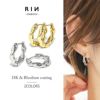 ピアス18Kコーティングリング輪金アレ対応きれい上品リングピアスフープアクセサリー
