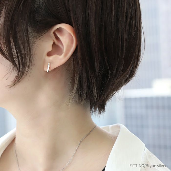 ピアスチタンポストビーンズシンプルスタイリッシュスタッドアクセサリー