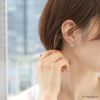 ピアスチタンポストアンティーク調スクエアフレームスタッドアクセサリー