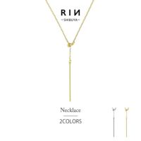 ネックレスペンダントロングネックレス16kコーティングチェーンラリエットY字ネックレスあずきチェーンアクセサリー