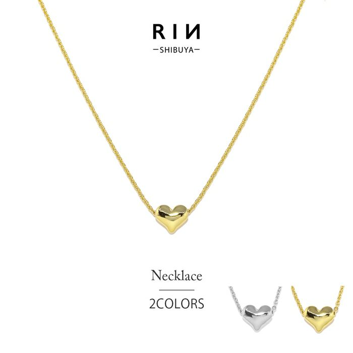 ネックレスペンダントハートheartかわいい16kコーティングあずきチェーンアクセサリー
