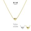 ネックレスペンダントハートheartかわいい16kコーティングあずきチェーンアクセサリー