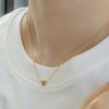 ネックレスペンダントハートheartかわいい16kコーティングあずきチェーンアクセサリー
