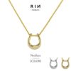 ネックレスペンダント馬蹄ホースシューラッキーかわいい16kコーティングあずきチェーンアクセサリー