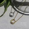ネックレスペンダント馬蹄ホースシューラッキーかわいい16kコーティングあずきチェーンアクセサリー