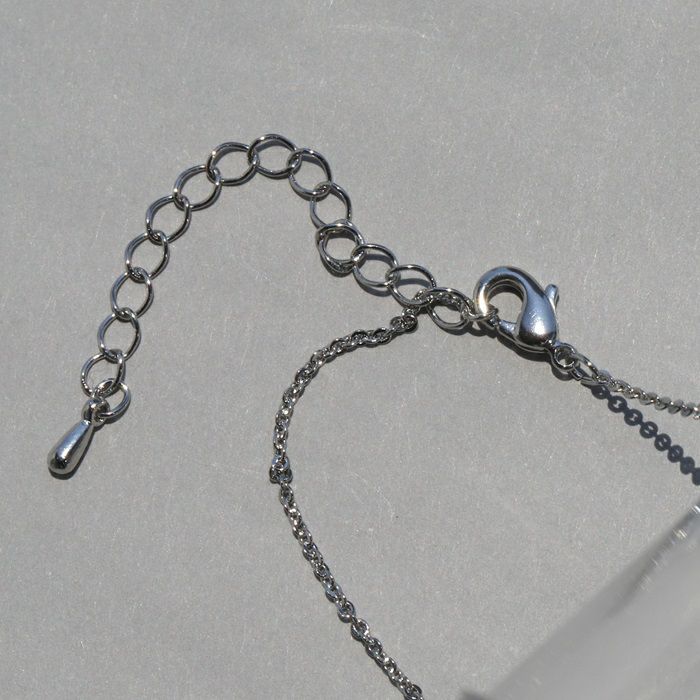 ラリエットペンダントしずく雫ドロップキレイ16kコーティングあずきチェーンアクセサリー