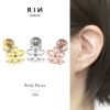 軟骨ピアス 16G インナーコンク トラガス ヘリックス 花 フラワー 可愛い シンプル 上品 かわいい 透かし お花 flower ストレートバーベル 16ゲージ ボディピアス ボディピアス専門店凛 RIN
