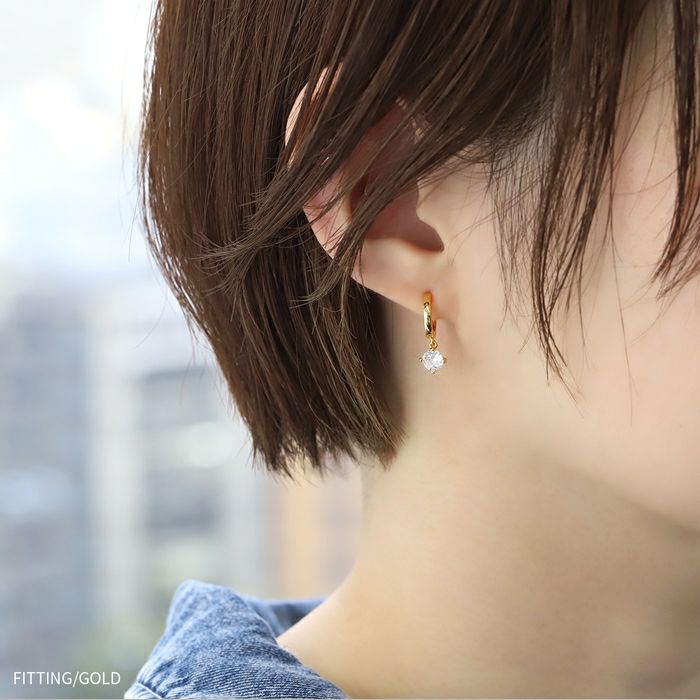 ピアス金属アレルギーキャッチレスフープピアスリングピアスニッケルフリー18k18金18kコーティングレディースセカンドピアスシンプルワンタッチピアスシルバーゴールドピングゴールドかわいい上品耳たぶジュエル【両耳用・2個売り】