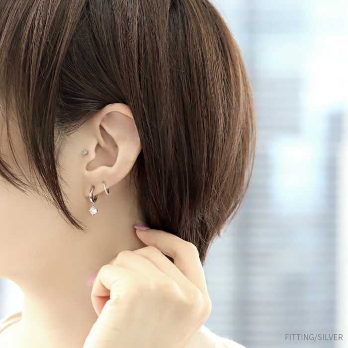 ピアス金属アレルギーキャッチレスフープピアスリングピアスニッケルフリー18k18金18kコーティングレディースセカンドピアスシンプルワンタッチピアスシルバーゴールドピングゴールドかわいい上品耳たぶジュエル【両耳用・2個売り】