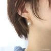 ピアスパール金属アレルギーパールピアス真珠レディースニッケルフリー18k18金18kコーティングセカンドピアスワンタッチピアスシルバーゴールドシンプル上品冠婚葬祭フォーマルきれいめ耳たぶ【両耳用・2個売り】