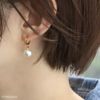 ピアスパール金属アレルギーパールピアス真珠レディースニッケルフリー18k18金18kコーティングセカンドピアスワンタッチピアスシルバーゴールドシンプル上品冠婚葬祭フォーマルきれいめ耳たぶ【両耳用・2個売り】