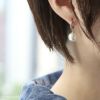 ピアスパール金属アレルギーパールピアス真珠レディースニッケルフリー18k18金18kコーティングセカンドピアスワンタッチピアスシルバーゴールドシンプル上品冠婚葬祭フォーマルきれいめ耳たぶ【両耳用・2個売り】