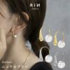 ピアスパール18Kコーティング揺れるドロップ大粒金アレ対応きれいフォーマルフックピアスパールキャッチアクセサリー