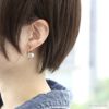 ピアスパール18Kコーティング揺れるドロップ大粒金アレ対応きれいフォーマルフックピアスパールキャッチアクセサリー