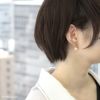 ピアスロジウムコーティング結びパールおしゃれスタッドアクセサリー