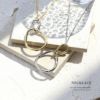 ネックレスロングネックレス楕円シンプルカジュアル16Kチェーンペンダントアクセサリー