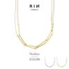 ネックレスパール4mmロングネックレスキレイシンプルロングビーズ竹ビーズ16金チェーンパールアクセサリー