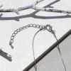 ネックレスパール4mmロングネックレスキレイシンプルロングビーズ竹ビーズ16金チェーンパールアクセサリー