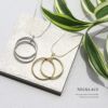 ネックレスチェーンネックレスロングリングクロス2連シンプル16金コーティングチェーンアクセサリー