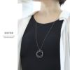 ネックレスチェーンネックレスロングリングクロス2連シンプル16金コーティングチェーンアクセサリー