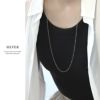 ネックレスチェーンネックレスロングシンプル小豆16kコーティングあずきチェーンアクセサリー
