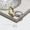 指輪リングシンプル18金アートゴツゴツ溶け岩肌模様テクスチャファッションリングアクセサリー