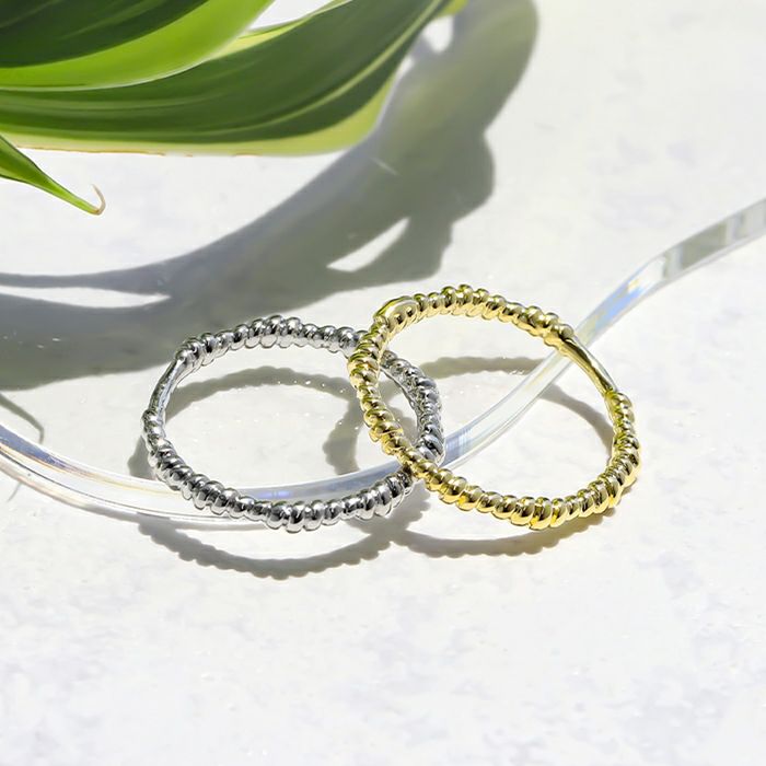 指輪リングシルバーゴールドシンプルボールリング18金コーティングロジウムコーティングファッションリングアクセサリー