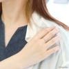 指輪リングシルバーゴールドシンプル八角形オクタゴン18金コーティングロジウムコーティングファッションリングアクセサリー