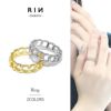 指輪リングシルバーゴールドシンプル鎖チェーン風18金コーティングロジウムコーティングファッションリングアクセサリー
