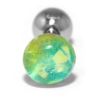 アクリルホログラム入りピアス・グリーン