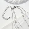ネックレス2連パールネックレスチェーン16kコーティングきれいあずきチェーンアクセサリー