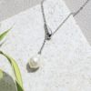 ネックレスチェーンネックレスパール一粒ラリエット雫型16Kコーティングあずきチェーンアクセサリー