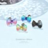 軟骨ピアスリボングラデーションカラーシアーカラフル虹色海色アクリルゆめかわストレートバーベル16ゲージボディピアス