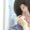 軟骨ピアスカスタムセットエンジェルデビル天使悪魔地雷系女子カスタムピアス可愛い人気ビーズリングストレートバーベル16ゲージボディピアス