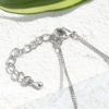 ネックレスシンプル60cmペンダント長めカジュアルシルバーあずきチェーンアクセサリー