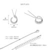 ネックレスシンプル60cmペンダント長めカジュアルシルバーあずきチェーンアクセサリー