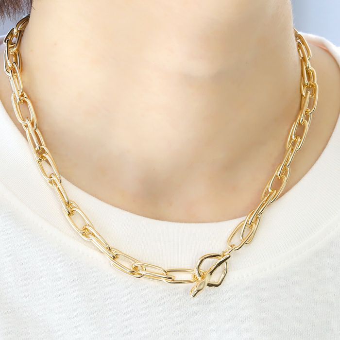 ネックレスおおきめチェーンカジュアルマンテルchain42cmチェーンアクセサリー