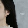 ピアスキャッチレス小ぶり18金キュービックジルコニアリングピアス大人フープピアスアクセサリー