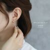 ピアスキャッチレス18k18金フープピアス低アレルギーリングピアスニッケルフリー小ぶり小さめレディースシンプルシルバーゴールドジュエルキュービックジルコニアセカンドピアス耳たぶ【両耳用・2個売り】