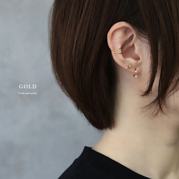 ピアスキャッチレス18k18金フープピアス低アレルギーリングピアスニッケルフリー小ぶり小さめレディースシンプルシルバーゴールドジュエルキュービックジルコニアセカンドピアス耳たぶ【両耳用・2個売り】
