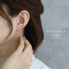 ピアスキャッチレス18k18金フープピアス低アレルギーリングピアスニッケルフリー小ぶり小さめレディースシンプルシルバーゴールドジュエルキュービックジルコニアセカンドピアス耳たぶ【両耳用・2個売り】