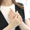 指輪リングパールキレイシンプルクロスリングデザインリングアクセサリー