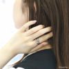 指輪リング2連ダブルフィンガーシンプルレイヤード重厚感ファッションリングアクセサリー