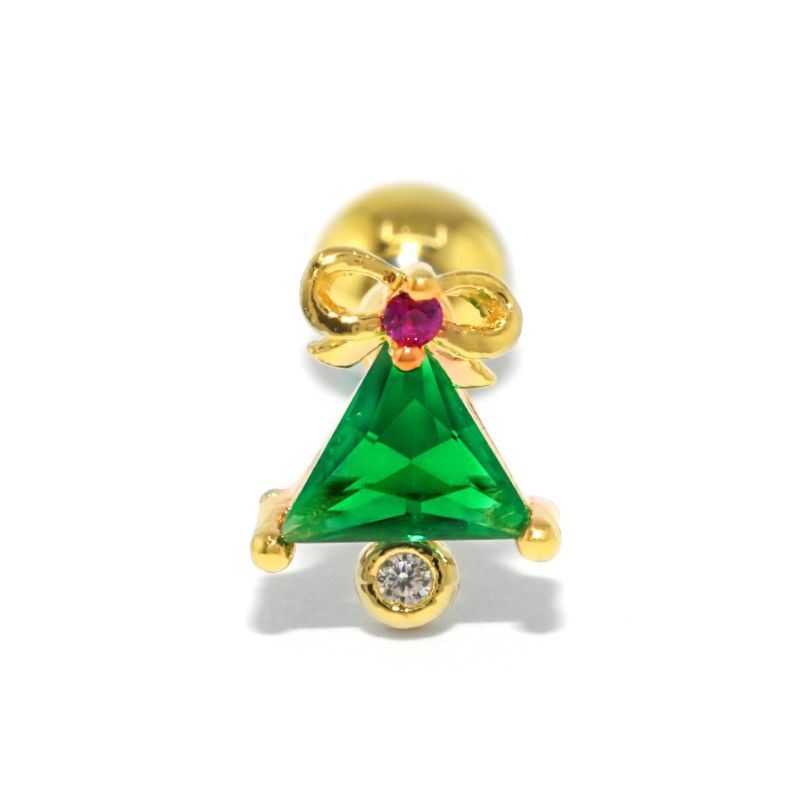 K18 ピアス　トナカイ　クリスマス　色石 K18 ピアス トナカイ クリスマス 色石