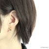 ピアス18Kコーティングジュエルキュービックジルコニアシルバーゴールドリングピアスフープアクセサリー