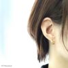 ピアス18Kコーティングパールシンプルシルバーゴールドリングピアスフープアクセサリー