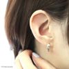 ピアス18Kコーティングパールシンプルシルバーゴールドリングピアスフープアクセサリー
