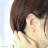ピアス18Kコーティングパールシンプルシルバーゴールドリングピアスフープアクセサリー