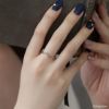 指輪リングウェーブシンプル波シルバーゴールドデザインリングアクセサリー