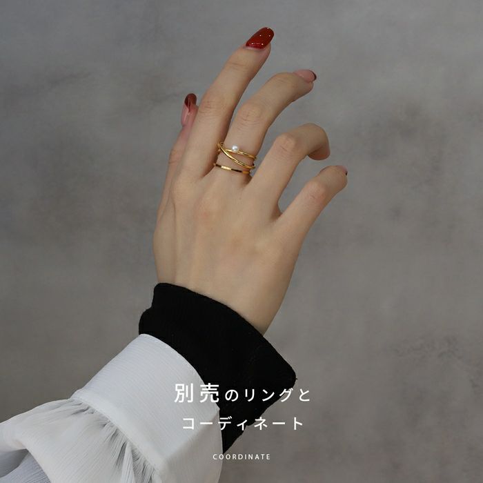 指輪リングシンプルサージカルステンレスIPメッキフラット金属アレルギーフラットバンドアクセサリー